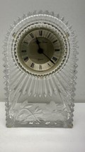 Princess House Mantle Clock Glass Vintage Retro  - $29.65