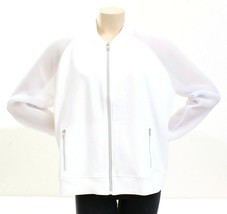 Lauren Ralph Lauren White Zip Front Jacket with Mesh Sleeves Women&#39;s NWT - $135.99