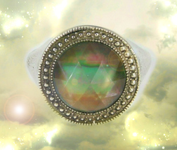 Haunted Antique Ring Walk With Queens Golden Royal Collection Ooak Magick - £301.97 GBP