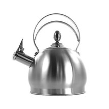 MegaChef 2.8 Liter Round SS Stovetop Whistling Kettle in Brushed Silver - $42.02