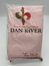 Vintage Dan River Fine Muslin All Cotton 2 Pillowcases 42x36&quot; Pink NOS - £14.99 GBP