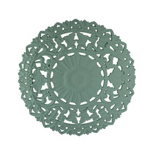 24 Inch Mint MDF Filigree Wall Art Home Decor Sculpture Decorative Floral Plaque - $49.32