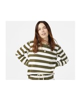 OUTERKNOWN Hightide Crew Sweatshirt in Olive Green Stripped Terry Cloth ... - $1,124.35 MXN