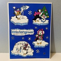 Vintage CTP Scratch ‘N Sniff Wintergreen Penguin Christmas Stickers - £39.50 GBP