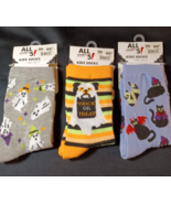 Halloween Theme LOT OF  3 PAIR Novelty Socks NWT  Kids Size 7-9 - $2.97