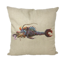3D Ryuuk the Fish Dragon God Throw Pillows - £15.81 GBP