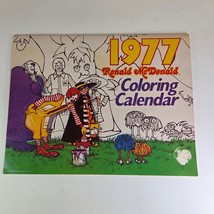 1977 Ronald McDonald Coloring Calendar Vintage McDonaldland Characters - $17.95