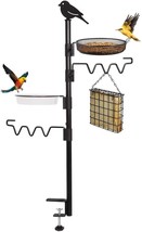 Deck Hook Bird Feeder Pole Bird Feeding Station Kit &amp; Multi Hook Bird Feeder Rai - £26.91 GBP