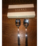New Ralph Lauren Watchband 2 Piece Sald Serving Set 18/10 Stainless NIB - $68.38 CAD