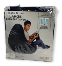Bean Bag Factory Black Plush Large Bean Bag Cover - Bean Bag Cover Only ... - £13.01 GBP