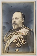 RPPC H.M. King Edward VII Beautiful Bas-Relief Glitter Applique Postcard P28 - £31.23 GBP