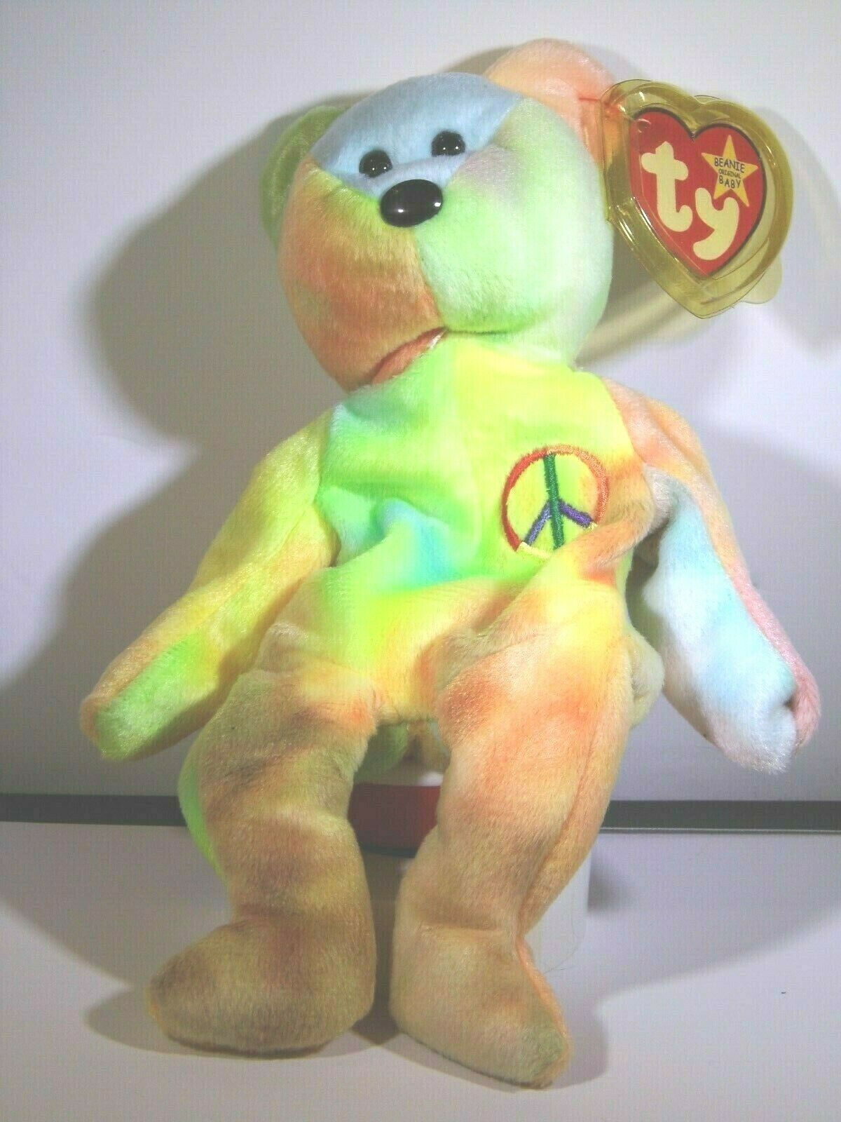 Peace TY Beanie  Nice Colors Tush #102 Stamp  #PB171  MWMT &amp; Tag Protected - $8.55