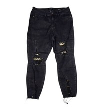 Judy Blue Jeans Womens Size 16W Juliana Skinny Fit Leopard Patch Distressed - $31.18