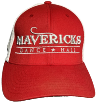 mavericks dance hall red poly/cotton white mesh flexfit snapback cap hat... - $7.60