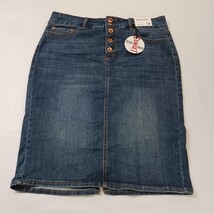 !iT Tatiana Women's Size 14 Blue Jean Skirt Tummy Tuck Stretch Corset Denim image 15