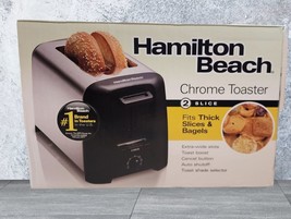 Hamilton Beach Chrome Toaster Extra Wide Slot 22614R 2-Slice Toaster NIB - $29.03