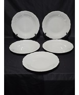 Vintage HUTSCHENREUTHER 10.25&quot; Dinner Plates 1814 BARONESS WHITE - Set Of 5 - $2,696.94 MXN