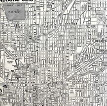 Indianapolis City Map 1935 Indiana Antique Atlas Street View 14 x 11&quot; LG... - £31.44 GBP