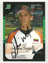 william bergolla signed autographed card 2005 bowman prospects - $9.55