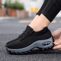 2020 Spring Summer Women Flats Platform Sneakers Sock Shoes Breathable Mesh Ladi - £25.39 GBP