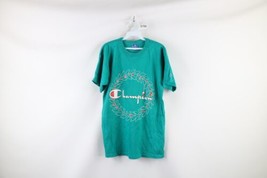 Vtg 90s Champion Mens Large Distressed Spell Out Christmas Wreath T-Shirt USA - £33.26 GBP