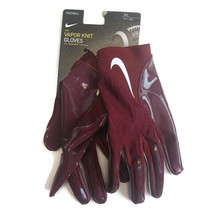NIKE Mens Size 3XL Vapor Knit Durable Receiver Football Gloves Maroon White - $44.64