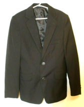 Chaps Boys Black Formal Suit Jacket Size 10 Reg L/S Collared Single Breasted - £18.40 GBP