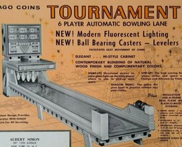 Chicago Coin Tournament Arcade FLYER Original UNUSED Bowling Alley Game 1964 - £20.81 GBP