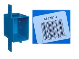Outlet Box, 1-Gang, 3-Knockout, 1/2&#39;&#39; Knockout, PVC, Blue - Carlon A5838... - $0.99