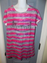 Disney Store Cheshire Cat Striped T-shirt Size XL Girl&#39;s EUC - £15.96 GBP