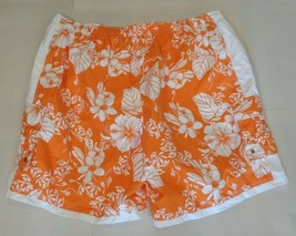 Roundtree &amp; Yorke Size 2XB MAY Orange Floral New Men&#39;s Cargo Swim Trunks Shorts - £51.15 GBP