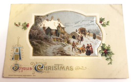 A JOYOUS CHRISTMAS Original Antique 1912 John Winsch HOLIDAY Embossed PO... - £11.84 GBP