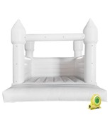 White Bounce House Inflatable Castle Wedding Jump Bed Bouncy House(13.5X... - £1,235.78 GBP