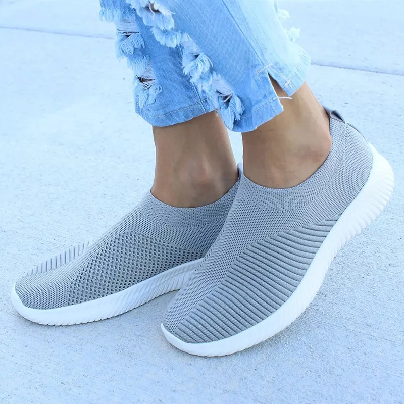S knitting sock sneakers women spring summer slip on flat shoes women plus size loafers thumb200