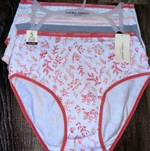 Laura Ashley Womens Brief Underwear Panties Floral 5-Pair Cotton Blend (B) ~ M - $31.68