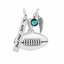 Football 925 Sterling Ash Urn - Love Charms™ Option - £63.90 GBP