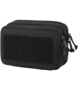 Black Tactical Molle Horizontal Admin Pouch EMT Pouch EDC Utility Orgazn... - £14.10 GBP