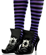 Black Witch Shoe Covers - Adult Size (1 Pair) - Spooky Costume Accessory... - £10.59 GBP