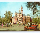 Horseless Carriage Sleeping Beauty&#39;s Castle Disneyland UNP Chrome Postca... - $2.92