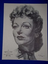Loretta Young Academy Award Portrait Print Vintage 1962 Volpe Farmer&#39;s D... - $227.89 MXN