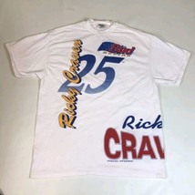VINTAGE Ricky Craven 25 Mens Wraparound Logo Bud Racing Nascar T Shirt X... - $29.69