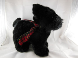 Russ Berrie SHADOW Black Plush Scottish Terrier Scottie Dog 12&quot; with pla... - $11.93