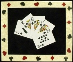 Framed Royal Flush Cards Wall Art Decor-spades - £26.77 GBP
