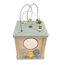 Bigjigs Wooden Activity Cube Shape Sorter Bead Maze Sensory Toy 1 Year+ image 3