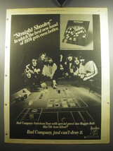 1975 Bad Company Straight Shooter Album Advertisement - £14.49 GBP
