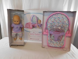 American Girl Bitty Baby Doll 15&quot; Holiday Gift Set + Carrier Clothes Booties #3 - £62.30 GBP