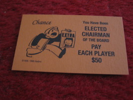 2004 Monopoly Board Game Piece: Elected Chairman Chance Card - £0.79 GBP