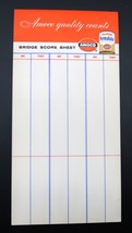 Vtg Bridge Score Card scoring Pads Bridge Amoco Oil Gas NOS - $16.74 CAD