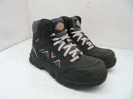 Dickies Women&#39;s Mid-Cut Avis Steel Toe Waterproof Work Boots Grey/Pink Size 6.5M - £33.63 GBP