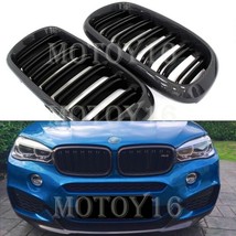 For X5 X5M F15 F85 Dual Fin Style Front Upper Grill Carbon Fiber Grille ... - £106.28 GBP